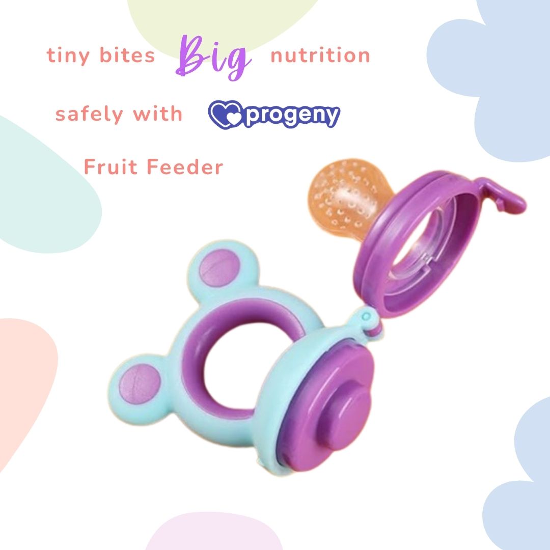 Pacifier Fruit Feeder Soft Silicone Fruit & Veggie Feeder for Babies | Mickey Chewing Teether | Hygienic, BPA-Free Pacifier for Infants 3+ Months (Lemoney Grey)