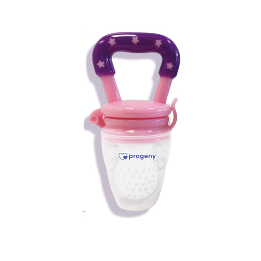 Silicone Fruit/Food Nibbler, Soft Pacifier/Feeder Teether for Baby with Extra Mesh, For Infants (Berry Purple)