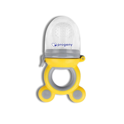 Pacifier Fruit Feeder Soft Silicone Fruit & Veggie Feeder for Babies | Mickey Chewing Teether | Hygienic, BPA-Free Pacifier for Infants 3+ Months (Lemoney Grey)