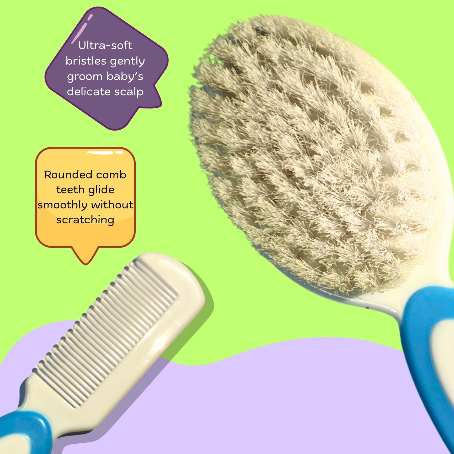 Baby Grooming Kit, Portable Grooming Kit Baby, Hair Brush, Comb, Baby Nail Scissor, Baby Nail Cutter, Nail Filer, Newborn, Infants, Toddlers, 0m+, Blue