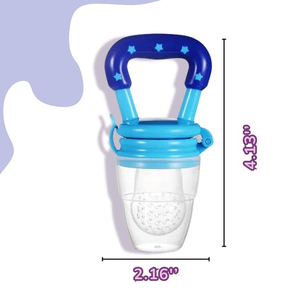 Silicone Fruit/Food Nibbler, Soft Pacifier/Feeder Teether for Baby with Extra Mesh, For Infants (Snugblue)