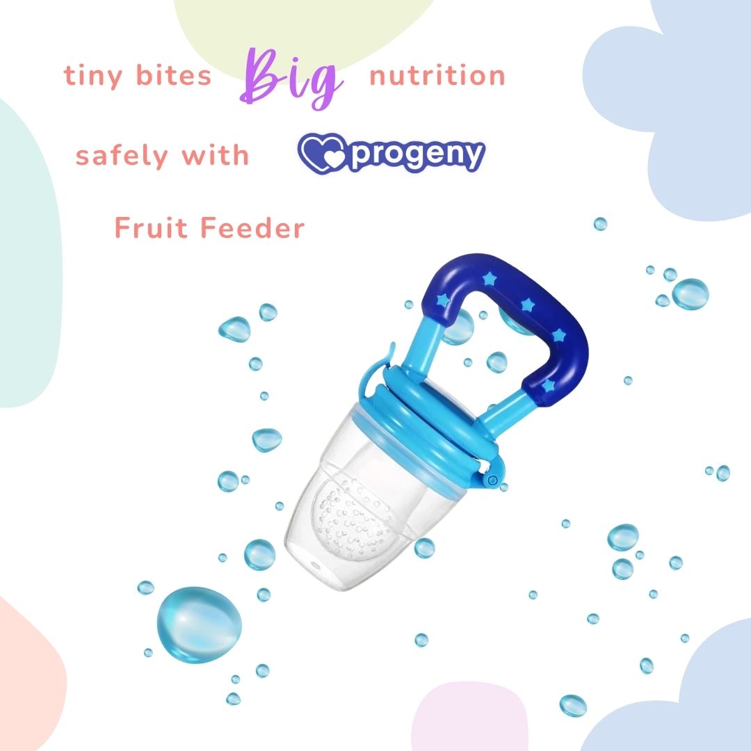 Silicone Fruit/Food Nibbler, Soft Pacifier/Feeder Teether for Baby with Extra Mesh, For Infants (Snugblue)