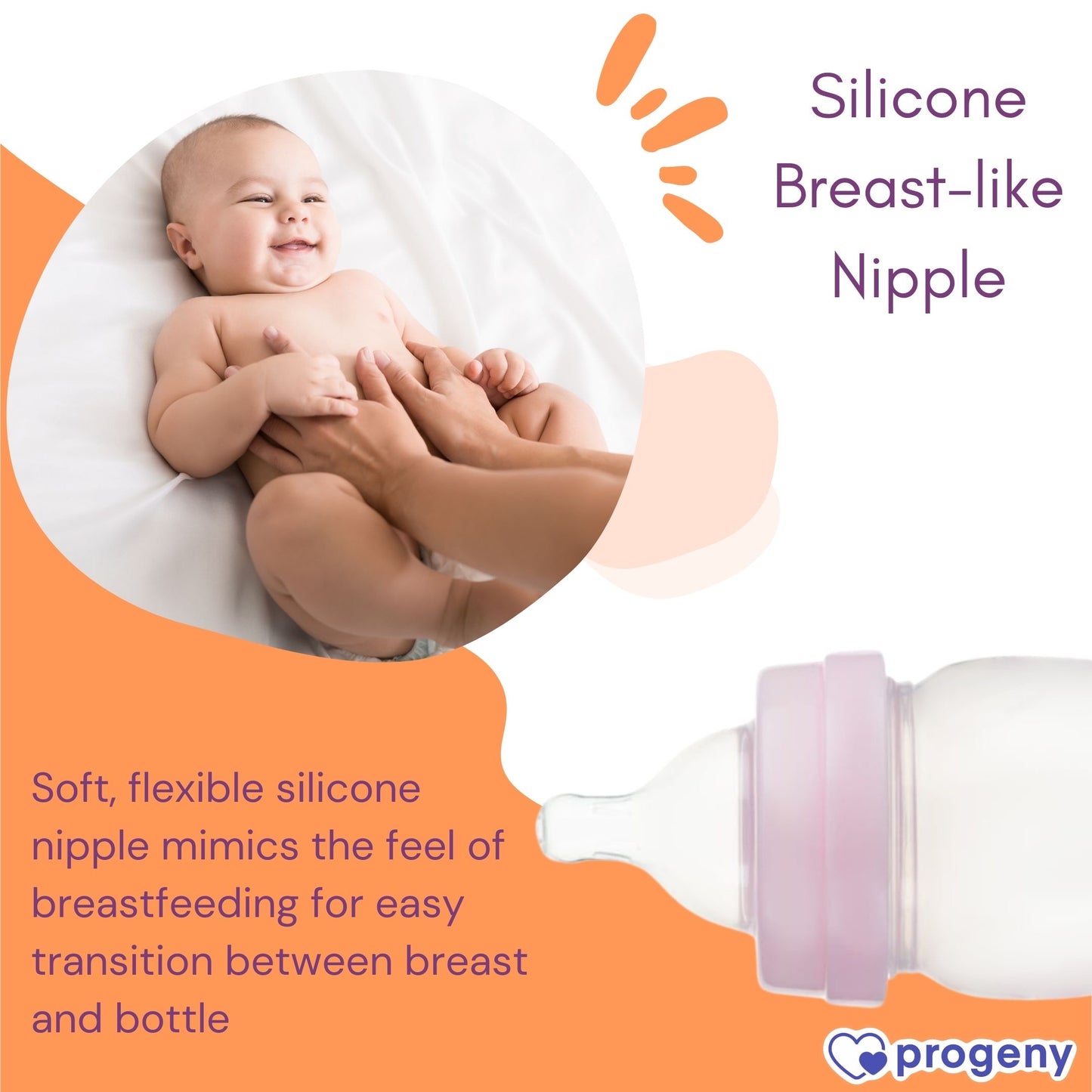 Wide Neck Anti-Colic Baby Feeding Bottle, 240ml, Newborns & Toddlers, BPA Free (Pink)