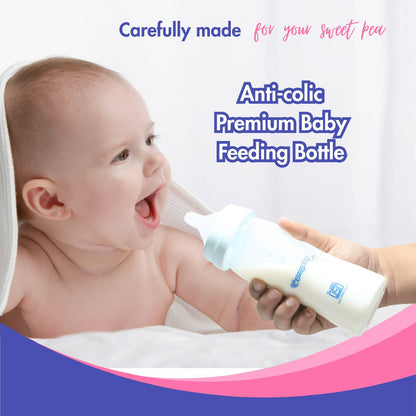 Wide Neck Anti-Colic Baby Feeding Bottle, 240ml, Newborns & Toddlers, BPA Free (Pack of 2)