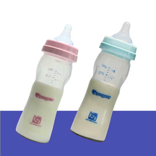 Wide Neck Anti-Colic Baby Feeding Bottle, 240ml, Newborns & Toddlers, BPA Free (Pack of 2)